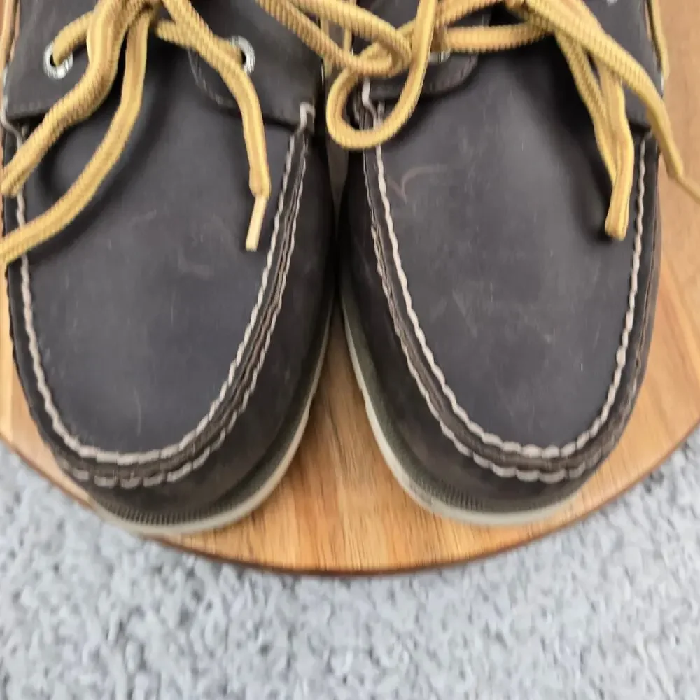 Sperry Top Sider Men 12M Authentic Original 2-Eye Brown Leather Casual Boat Shoe